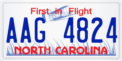 NC license plate AAG4824
