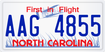 NC license plate AAG4855