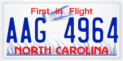 NC license plate AAG4964