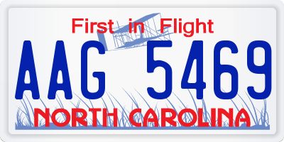 NC license plate AAG5469