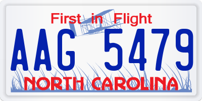 NC license plate AAG5479
