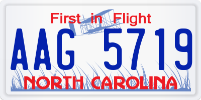 NC license plate AAG5719