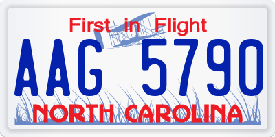 NC license plate AAG5790