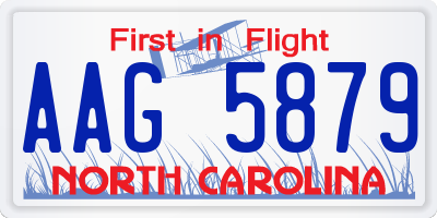 NC license plate AAG5879