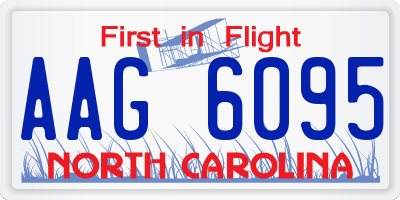 NC license plate AAG6095