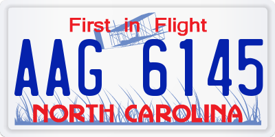 NC license plate AAG6145
