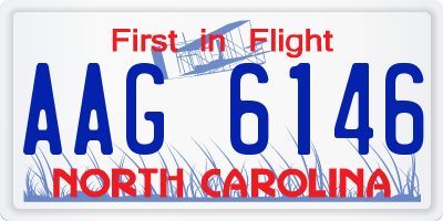 NC license plate AAG6146
