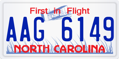NC license plate AAG6149