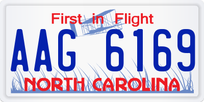 NC license plate AAG6169