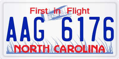 NC license plate AAG6176