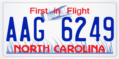 NC license plate AAG6249