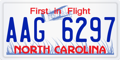 NC license plate AAG6297