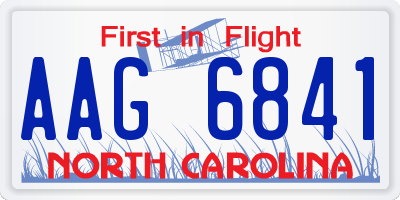 NC license plate AAG6841