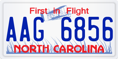 NC license plate AAG6856