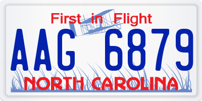 NC license plate AAG6879