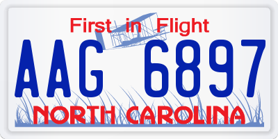 NC license plate AAG6897