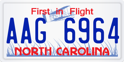 NC license plate AAG6964