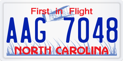 NC license plate AAG7048