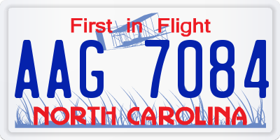 NC license plate AAG7084