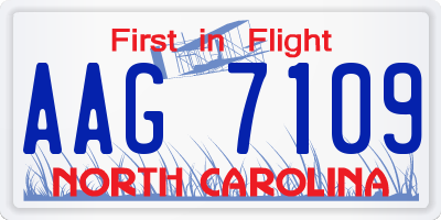 NC license plate AAG7109