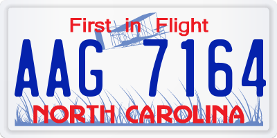 NC license plate AAG7164