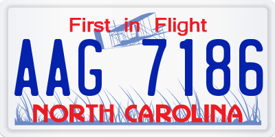 NC license plate AAG7186