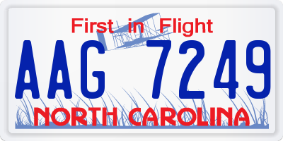 NC license plate AAG7249