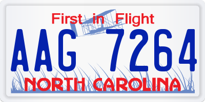 NC license plate AAG7264