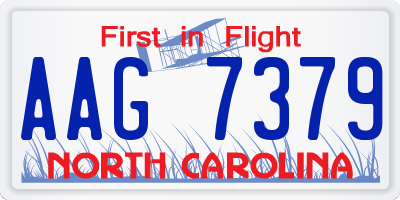 NC license plate AAG7379