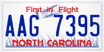 NC license plate AAG7395