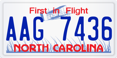 NC license plate AAG7436