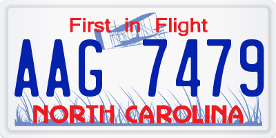 NC license plate AAG7479