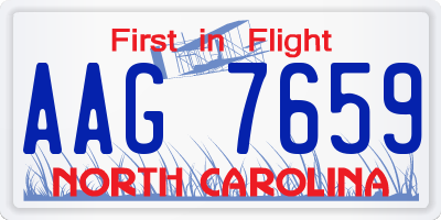 NC license plate AAG7659