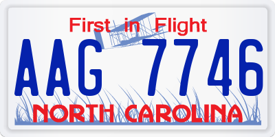 NC license plate AAG7746