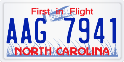 NC license plate AAG7941