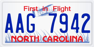 NC license plate AAG7942