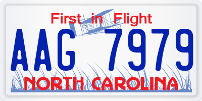 NC license plate AAG7979