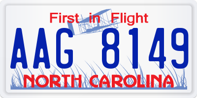 NC license plate AAG8149