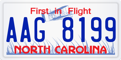 NC license plate AAG8199