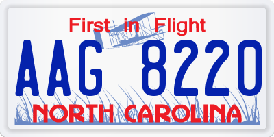 NC license plate AAG8220