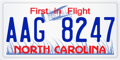 NC license plate AAG8247