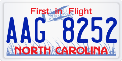 NC license plate AAG8252