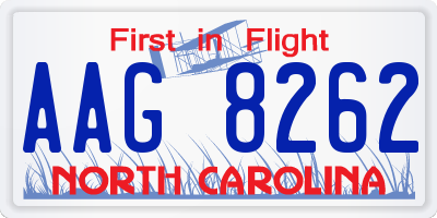 NC license plate AAG8262