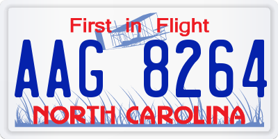 NC license plate AAG8264