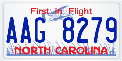 NC license plate AAG8279