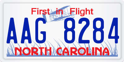 NC license plate AAG8284