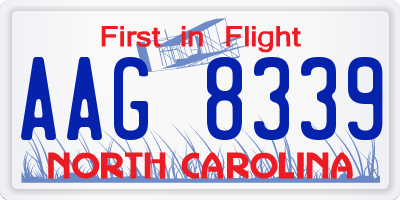 NC license plate AAG8339