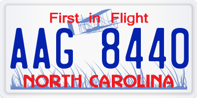 NC license plate AAG8440