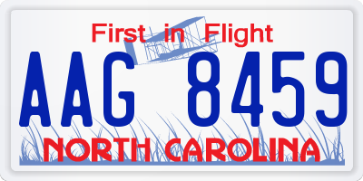 NC license plate AAG8459