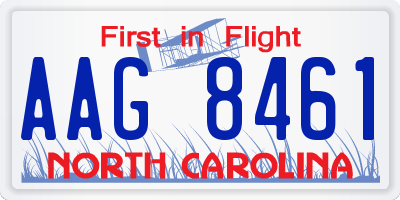 NC license plate AAG8461